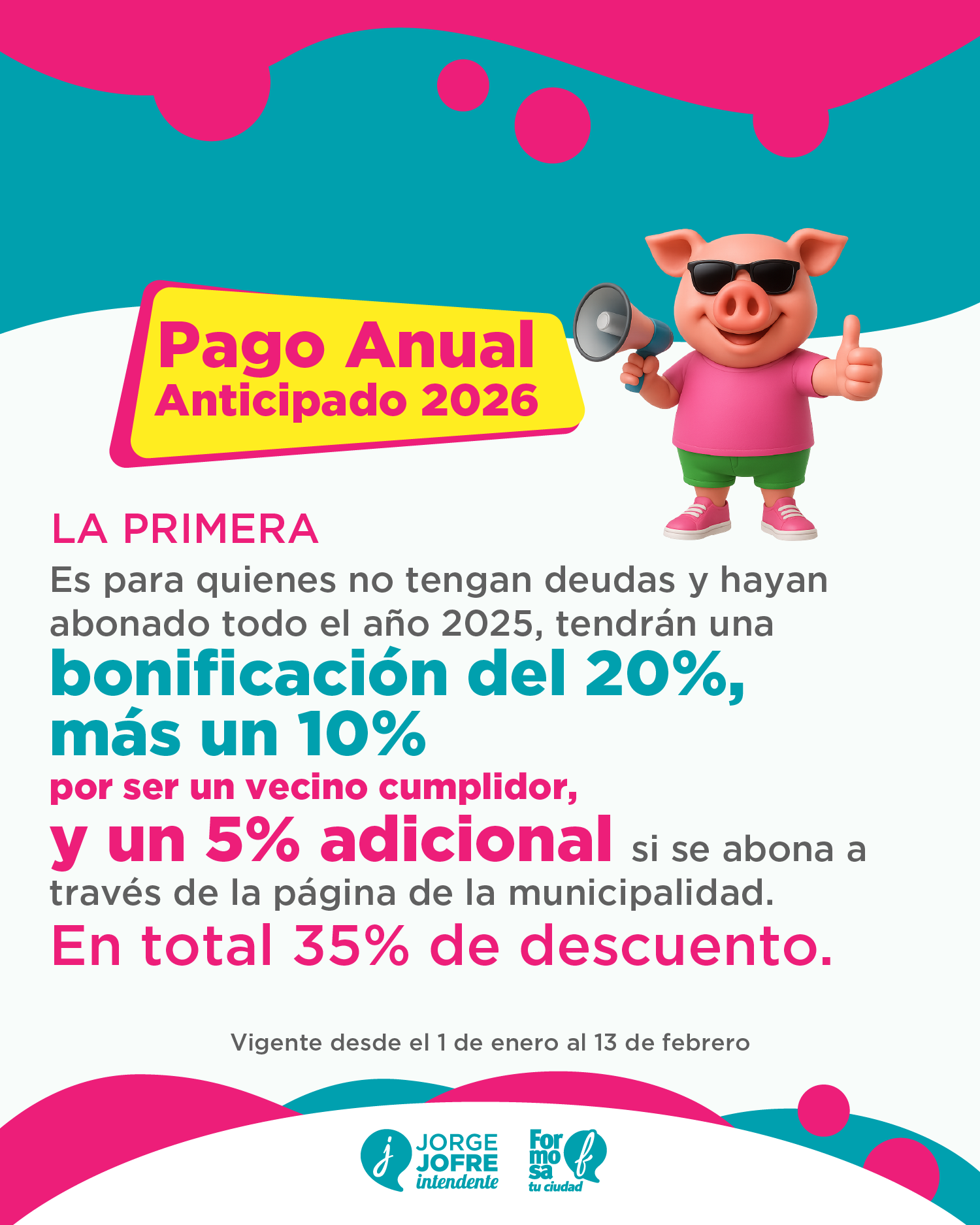 Pago Anual anticipado 2026 primera modalidad