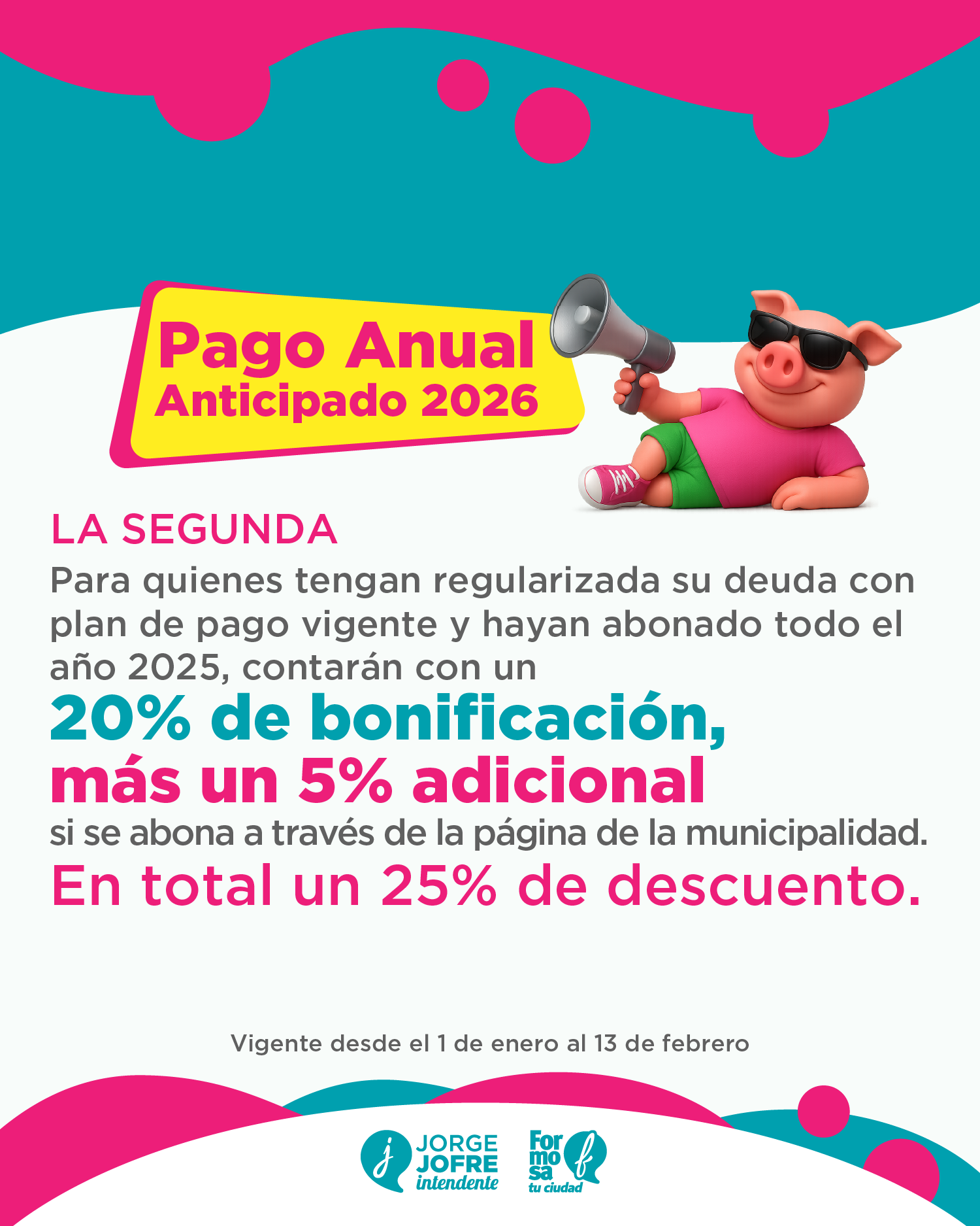 Pago Anual anticipado 2026 segunda modalidad