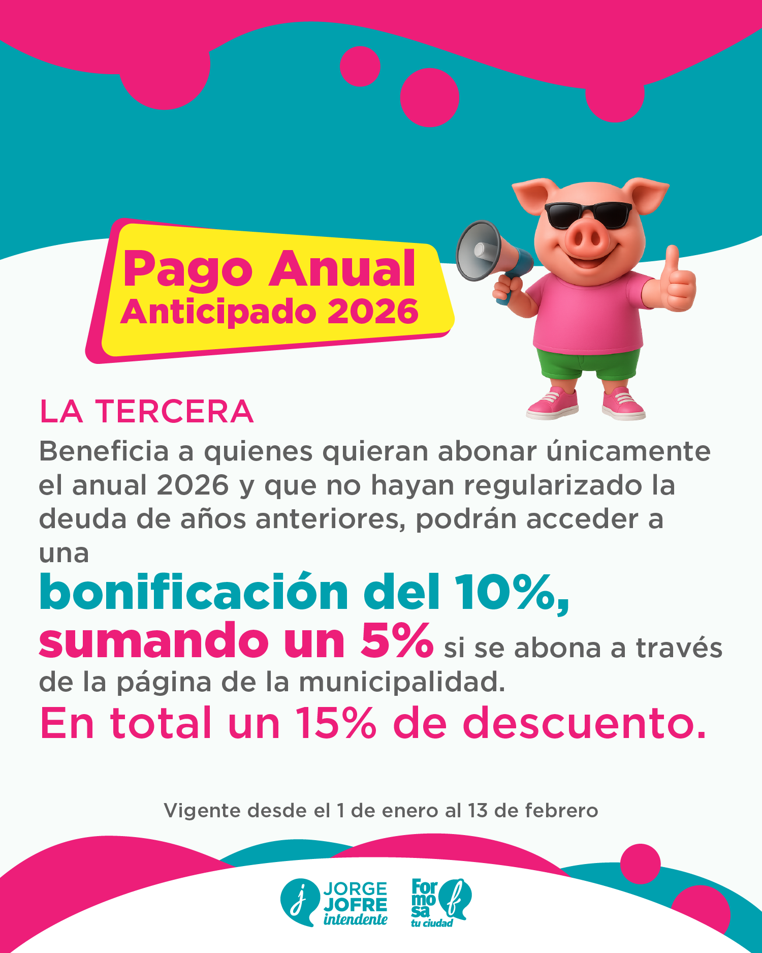 Pago Anual anticipado 2026 tercera modalidad