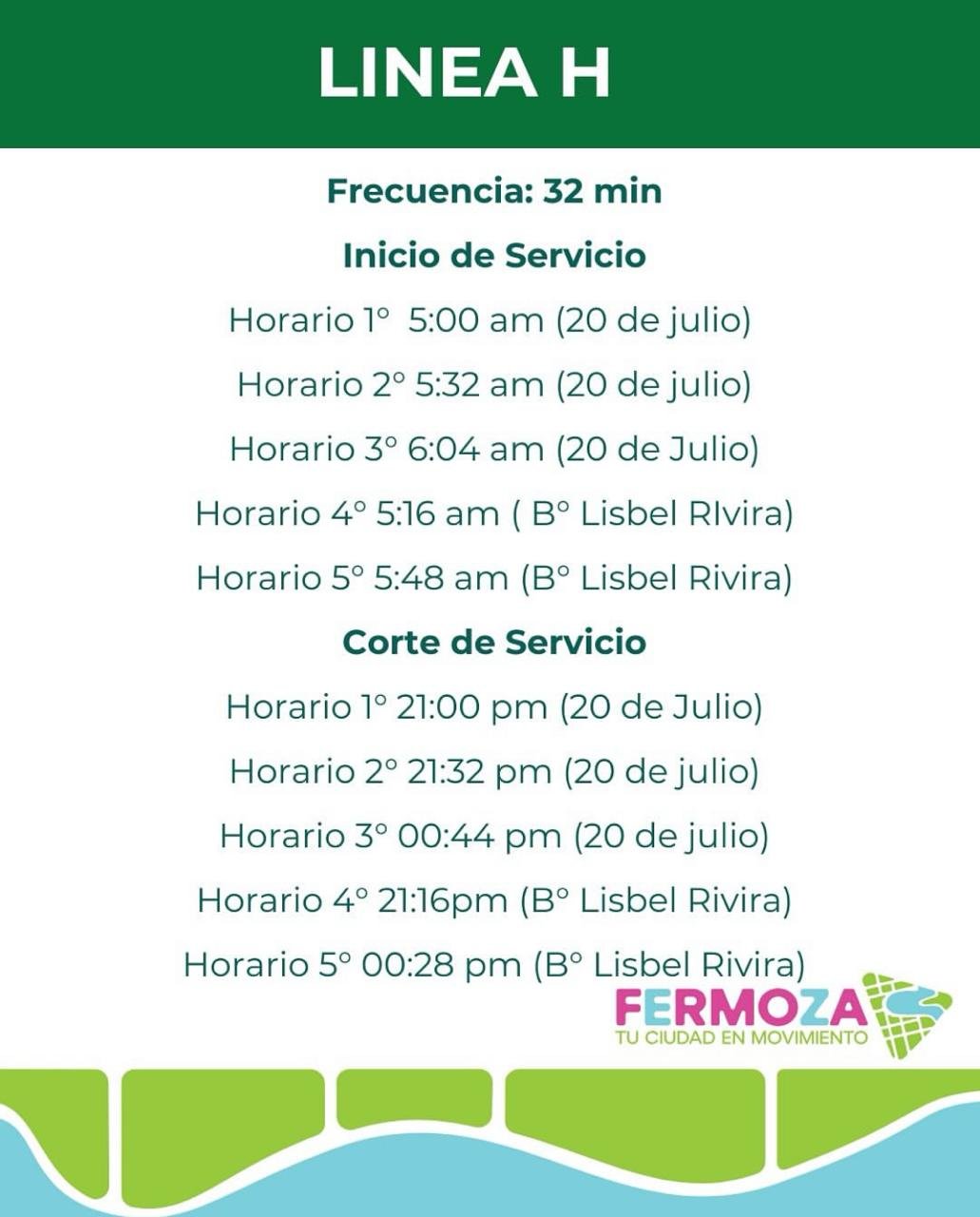 servicio linea H